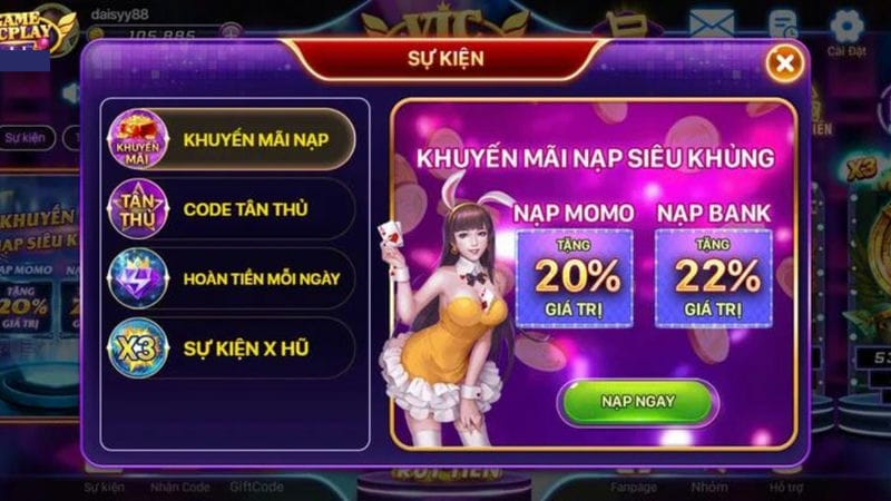 Một điều làm nên thương hiệu Vicplay uy tín chính là mã Freecode