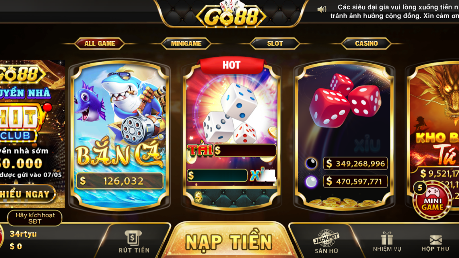 Go88 game bài đổi thưởng lớn nhất Việt Nam