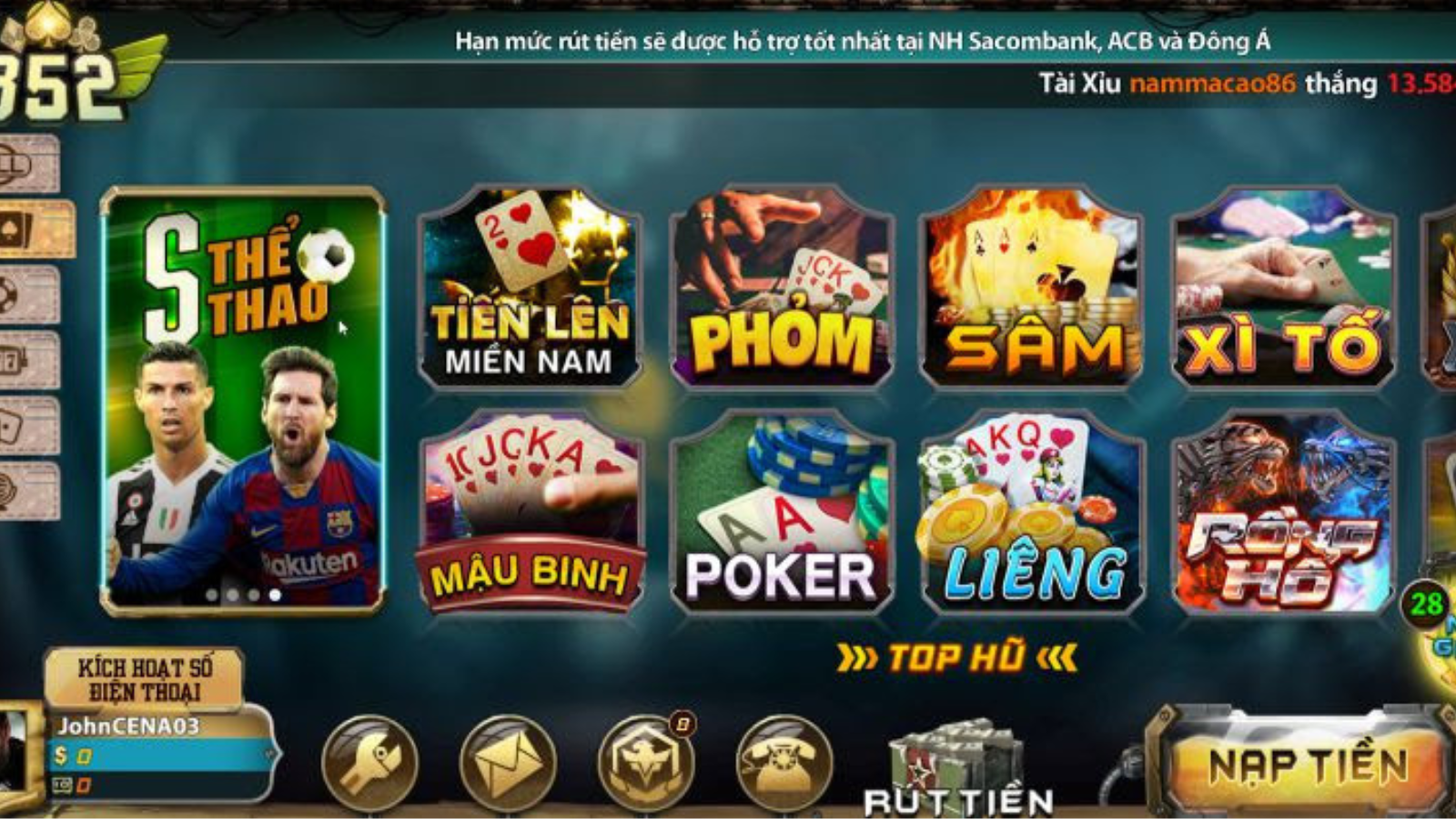 B52 Không chỉ sở hữu số lượng game đánh bài đổi thưởng lớn